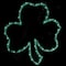 17" St. Patrick's Day Irish Shamrock Lighted Window Silhouette Decoration